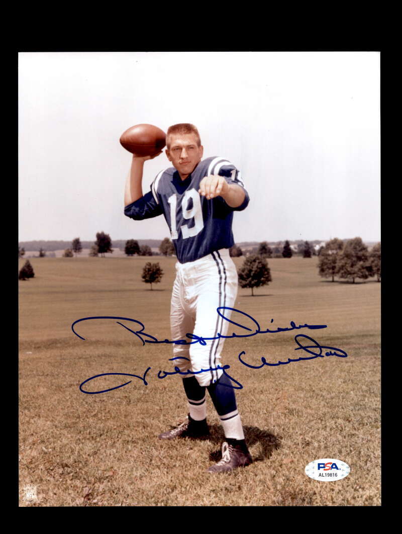 Johnny Unitas PSA DNA Signed 8x10 Autograph Photo Colts