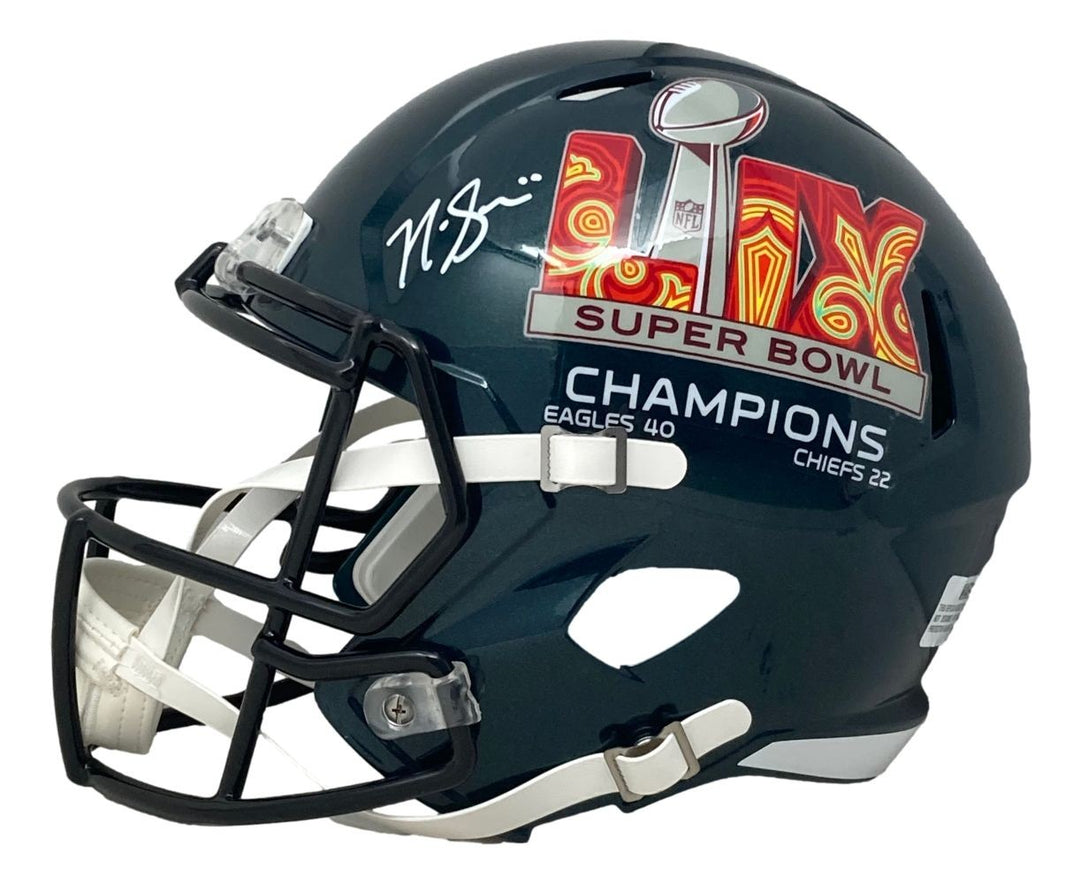 Nick Sirianni Signed Philadelphia Eagles FS Super Bowl 59 LIX Replica Helmet BAS