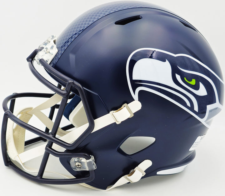 Tyler Lockett Signed Seahawks Blue Full Size Speed Replica Helmet MCS Holo