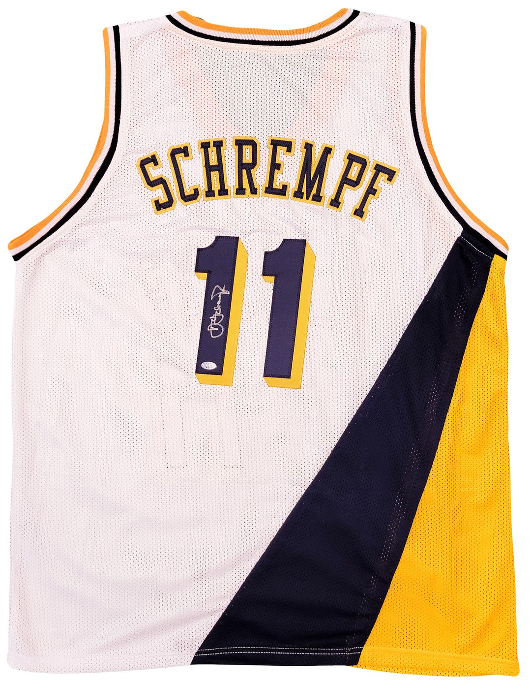 Indiana Pacers Detlef Schrempf Autographed Signed White Jersey MCS Holo