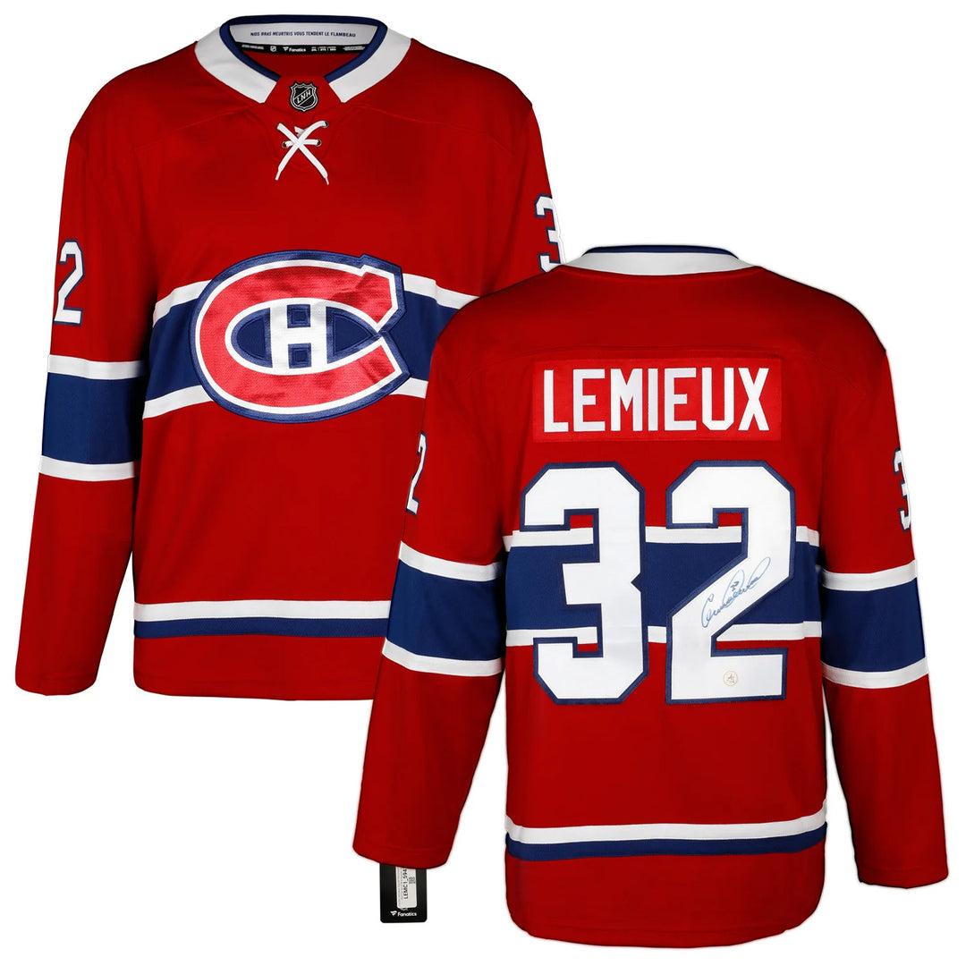 Claude Lemieux Signed Montreal Canadiens Red Fanatics Breakaway Jersey