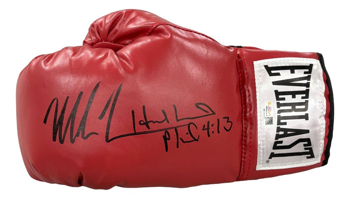 Mike Tyson Evander Holyfield Signed Red Everlast Left Hand Boxing Glove JSA