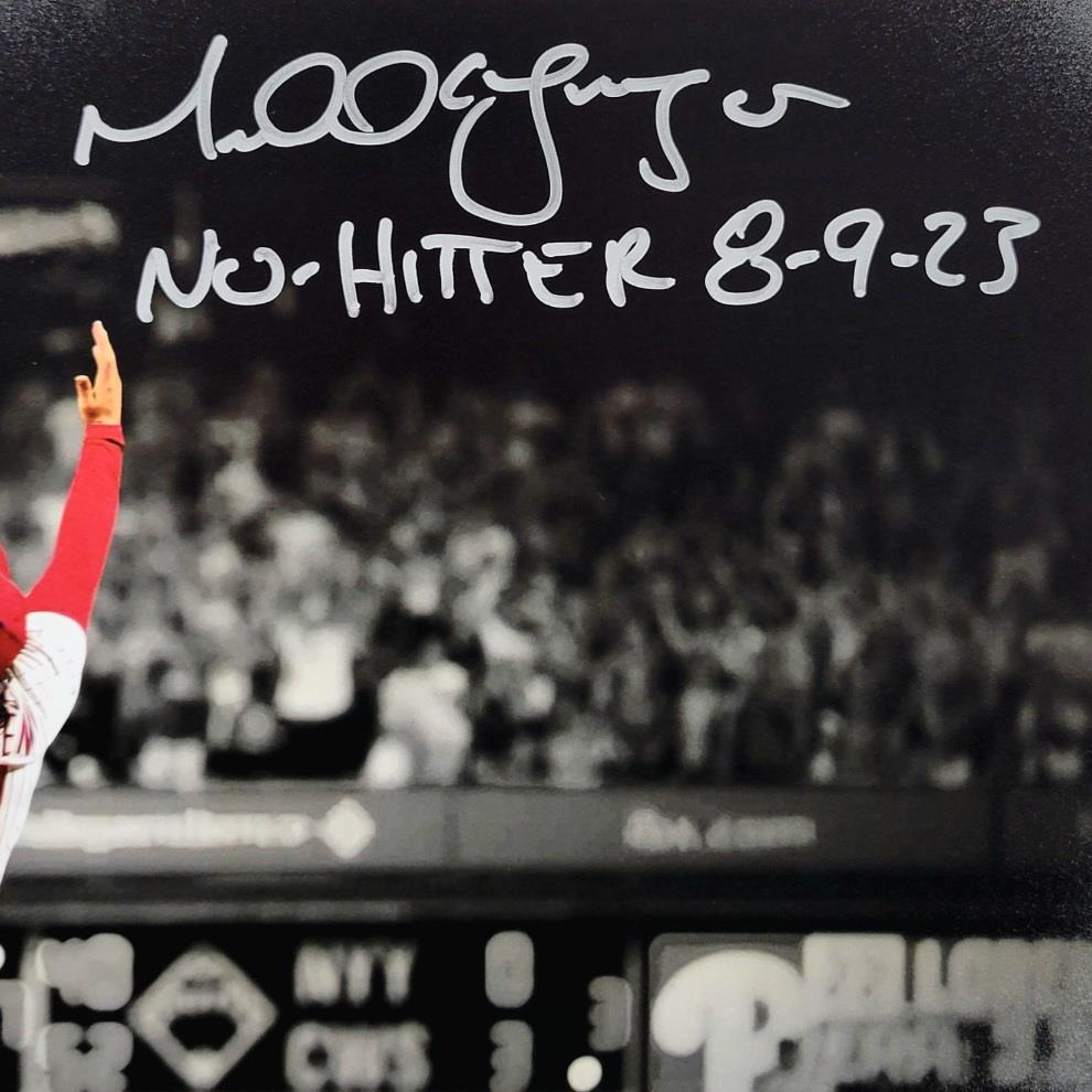 Michael Lorenzen signed "No Hitter 8-9-23" 11x14 Photo auto BAS Beckett Witness