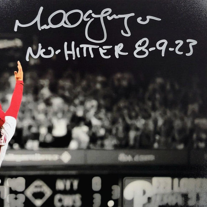 Michael Lorenzen signed "No Hitter 8-9-23" 11x14 Photo auto BAS Beckett Witness