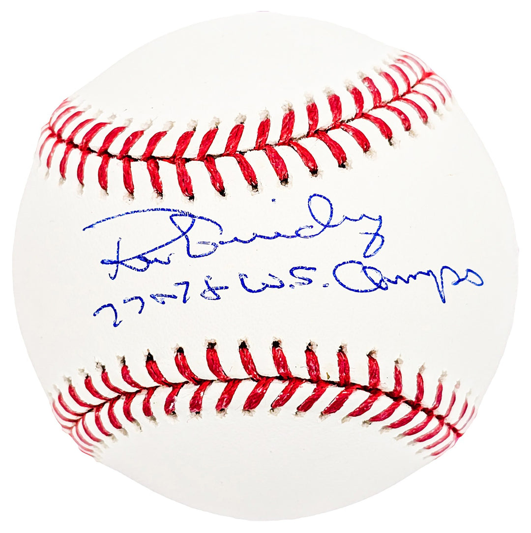 Ron Guidry Signed Official MLB Baseball Yankees "77 & 78 WS Champs" Beckett Wit