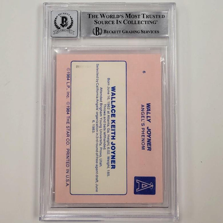 Wally Joyner autograph signed 1986 Star Red #6 RC rookie Angels BAS BGS 10 auto