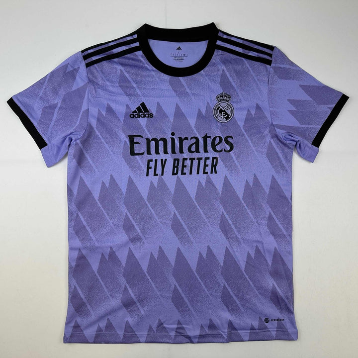 Autographed/Signed Karim Benzema Real Madrid 2022-23 Purple Jersey BAS COA
