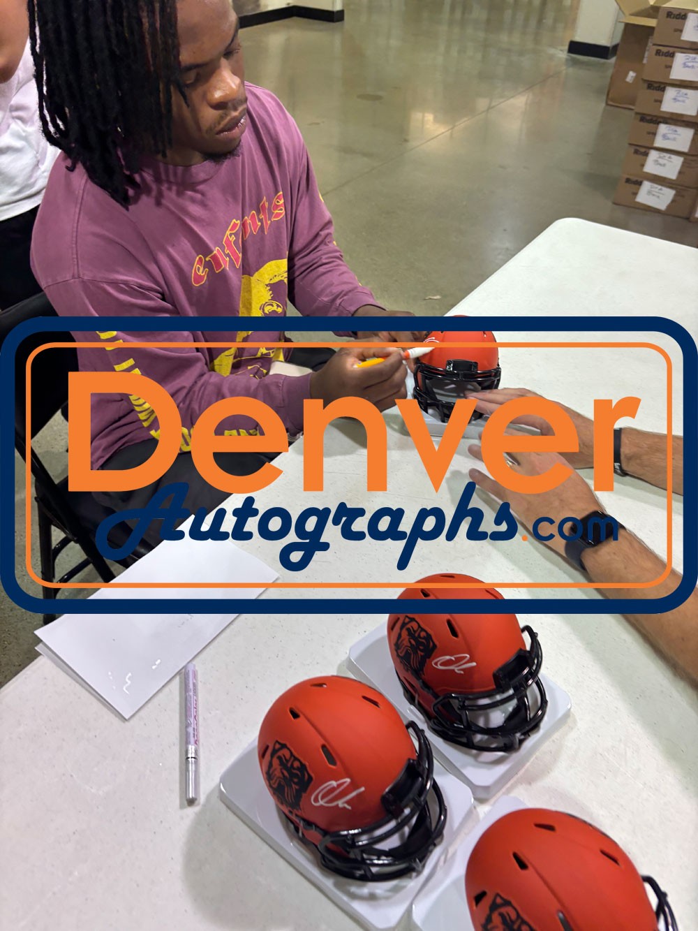 Quinshon Judkins Autographed Cleveland Browns Mini Helmet Rave Beckett W 53139