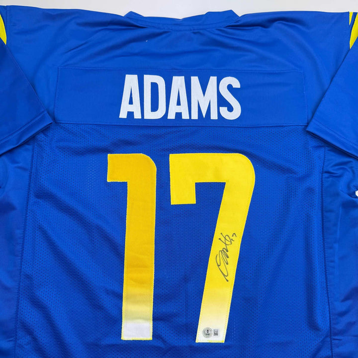 Autographed/Signed Davante Admas Los Angeles LA Blue Jersey Beckett BAS COA