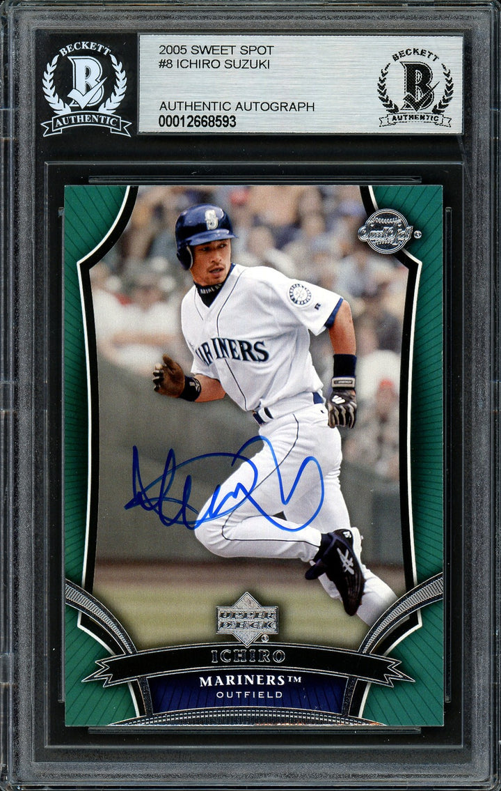 Ichiro Suzuki Auto 2005 Upper Deck Sweet Spot Card 8 Mariners Beckett #12668593