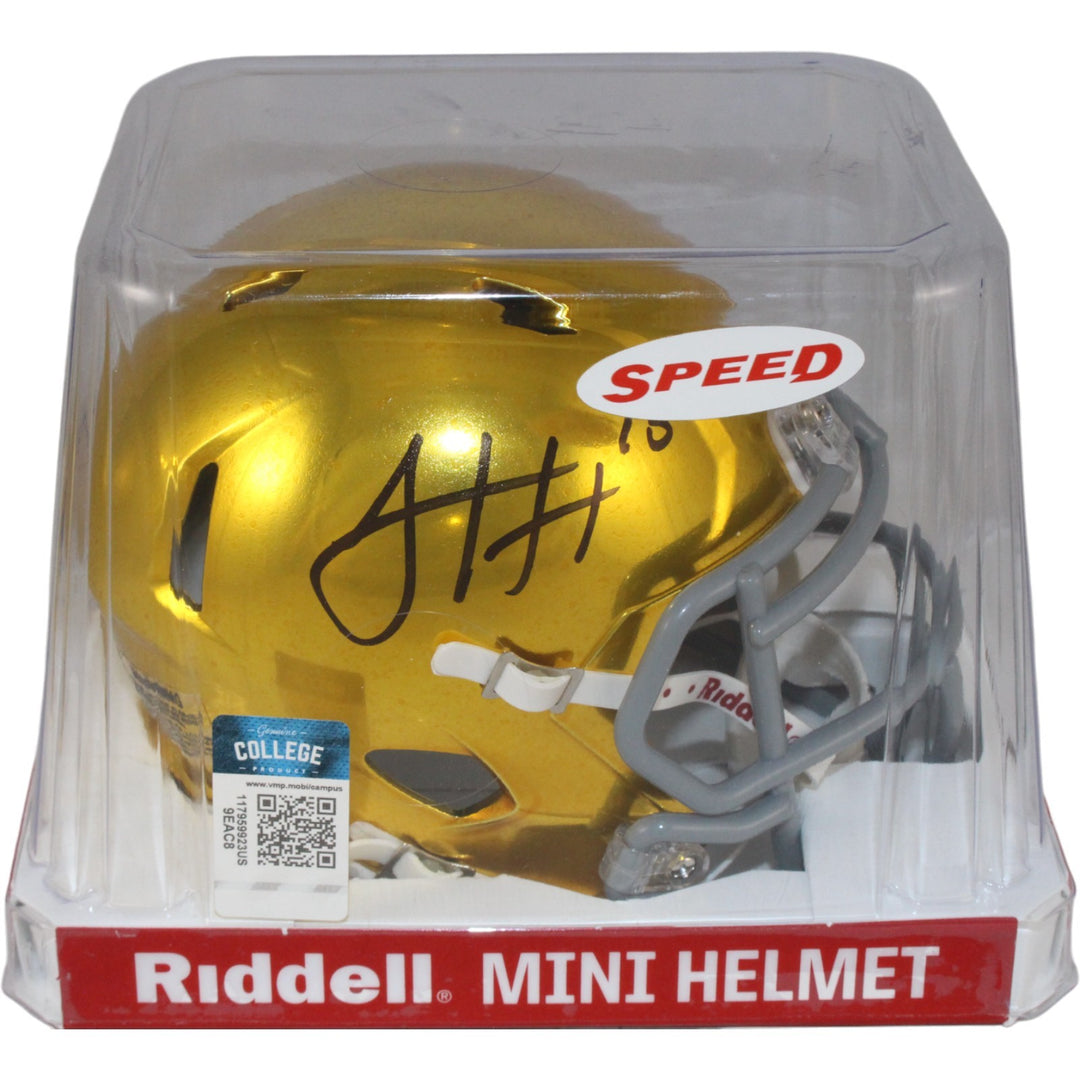Sam Hartman Signed Notre Dame Fighting Irish Hydro Mini Helmet Fanatics 53626