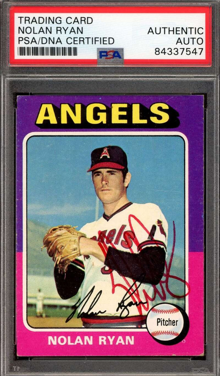 Nolan Ryan PSA DNA Vintage Signed 1975 Topps Autograph