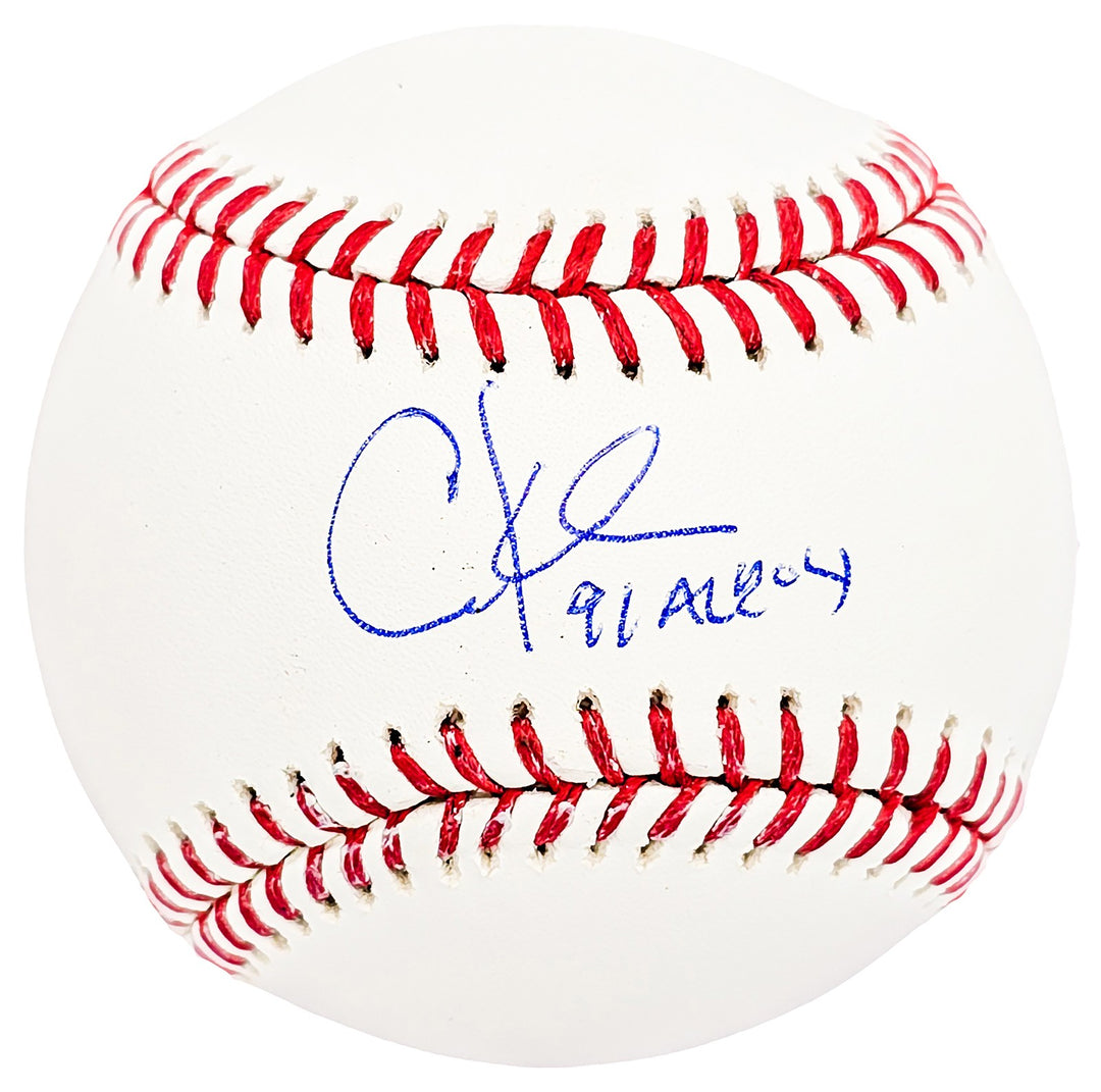Chuck Knoblauch Signed Official MLB Baseball Yankees "91 AL ROY" Beckett Witness