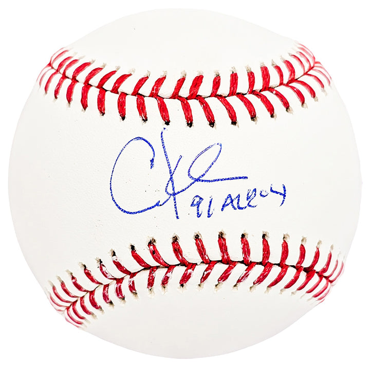 Chuck Knoblauch Signed Official MLB Baseball Yankees "91 AL ROY" Beckett Witness