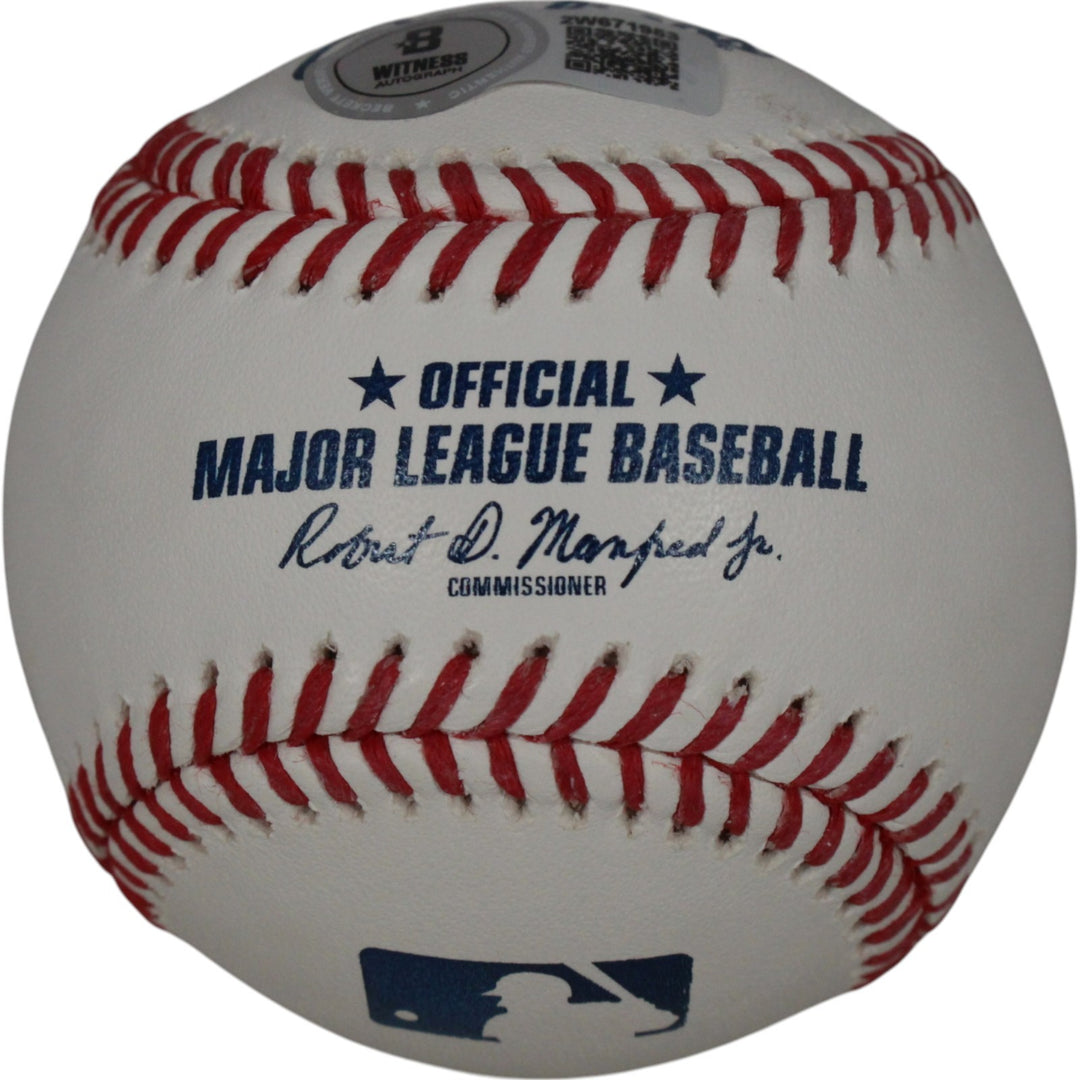 Tommy John Autographed/Signed New York Yankees OML Baseball Beckett 50120