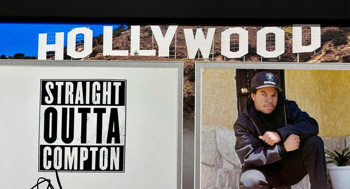 Ice Cube Autographed Script Straight Outta Compton Framed Collage BAS COA Photo