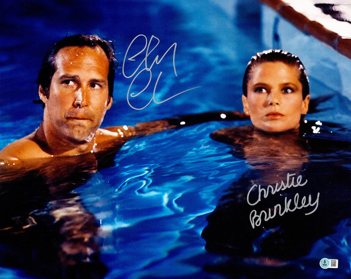 Chevy Chase & Christie Brinkley Signed 16x20 Photo Vacation Clark Griswold