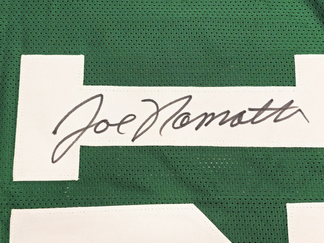 New York Jets Joe Namath Signed Green Jersey Beckett Wit