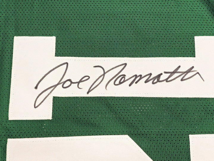 New York Jets Joe Namath Signed Green Jersey Beckett Wit