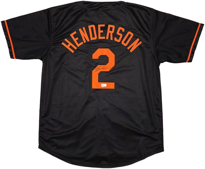 Baltimore Orioles Gunnar Henderson Signed Black Jersey Beckett Witness