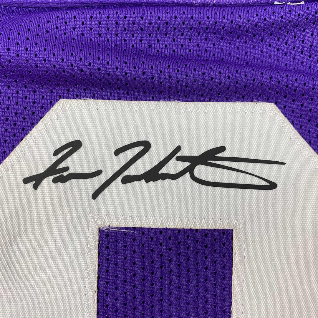 Facsimile Autographed Fran Tarkenton Minnesota Purple Reprint Jersey Men's XL