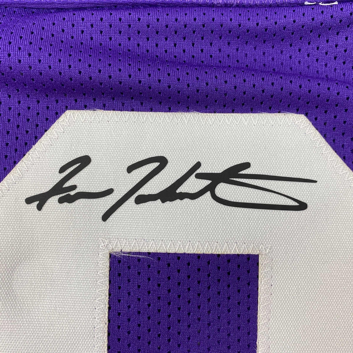 Facsimile Autographed Fran Tarkenton Minnesota Purple Reprint Jersey Men's XL
