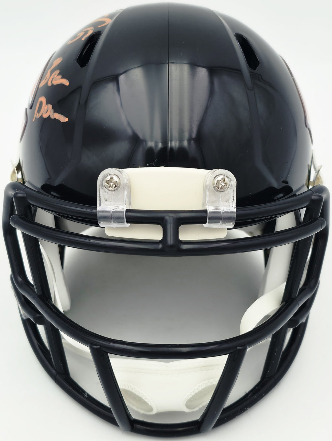 Brian Urlacher Signed Bears Blue Speed Mini Helmet Bear Down BAS Witness