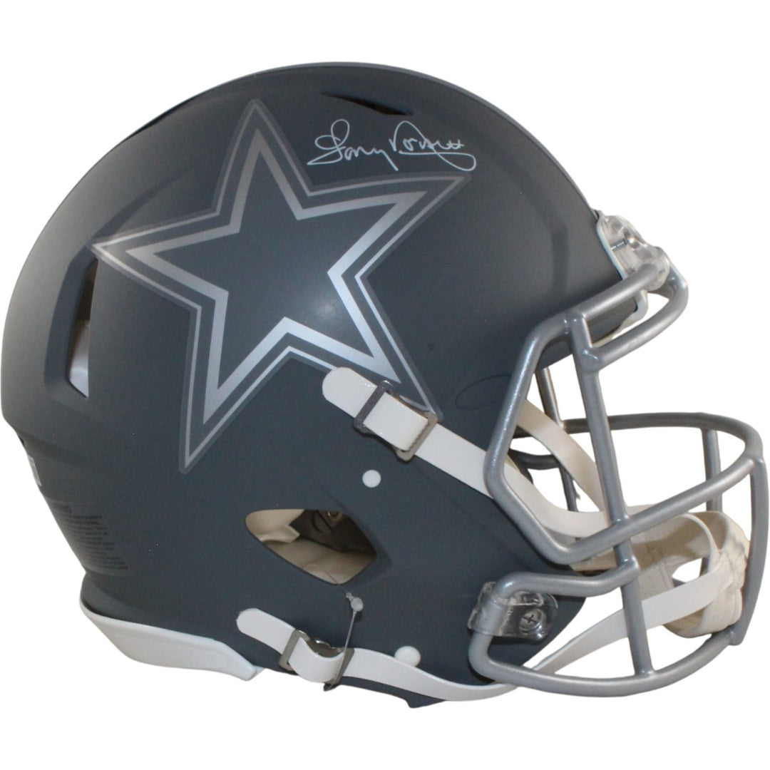 Tony Dorsett Autographed Dallas Cowboys Authentic Slate Helmet Beckett 56480