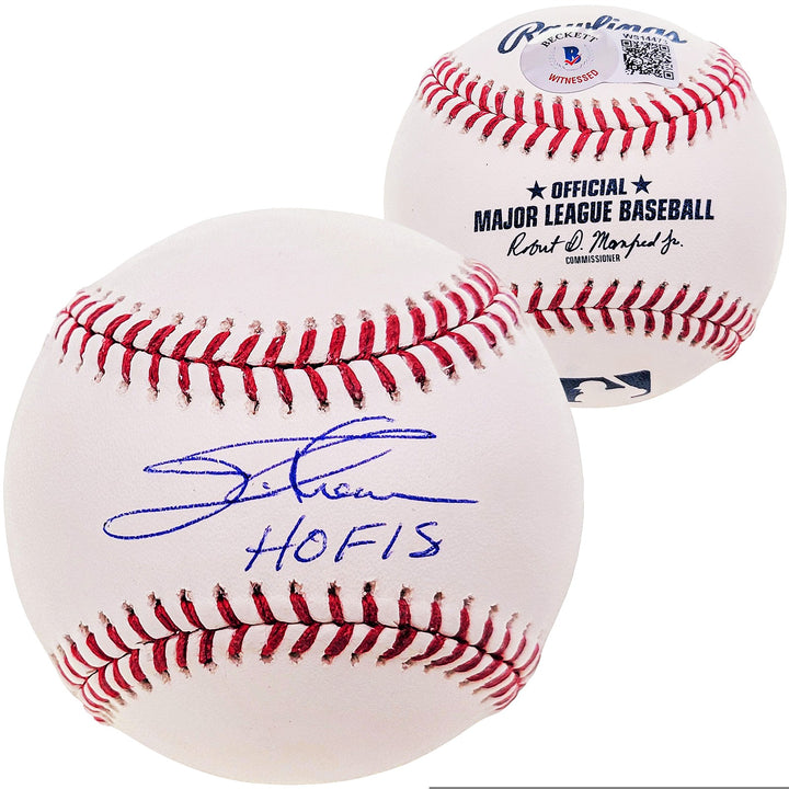 Jim Thome Autographed Signed MLB Baseball Cleveland Indians "HOF 18" Beckett Wit