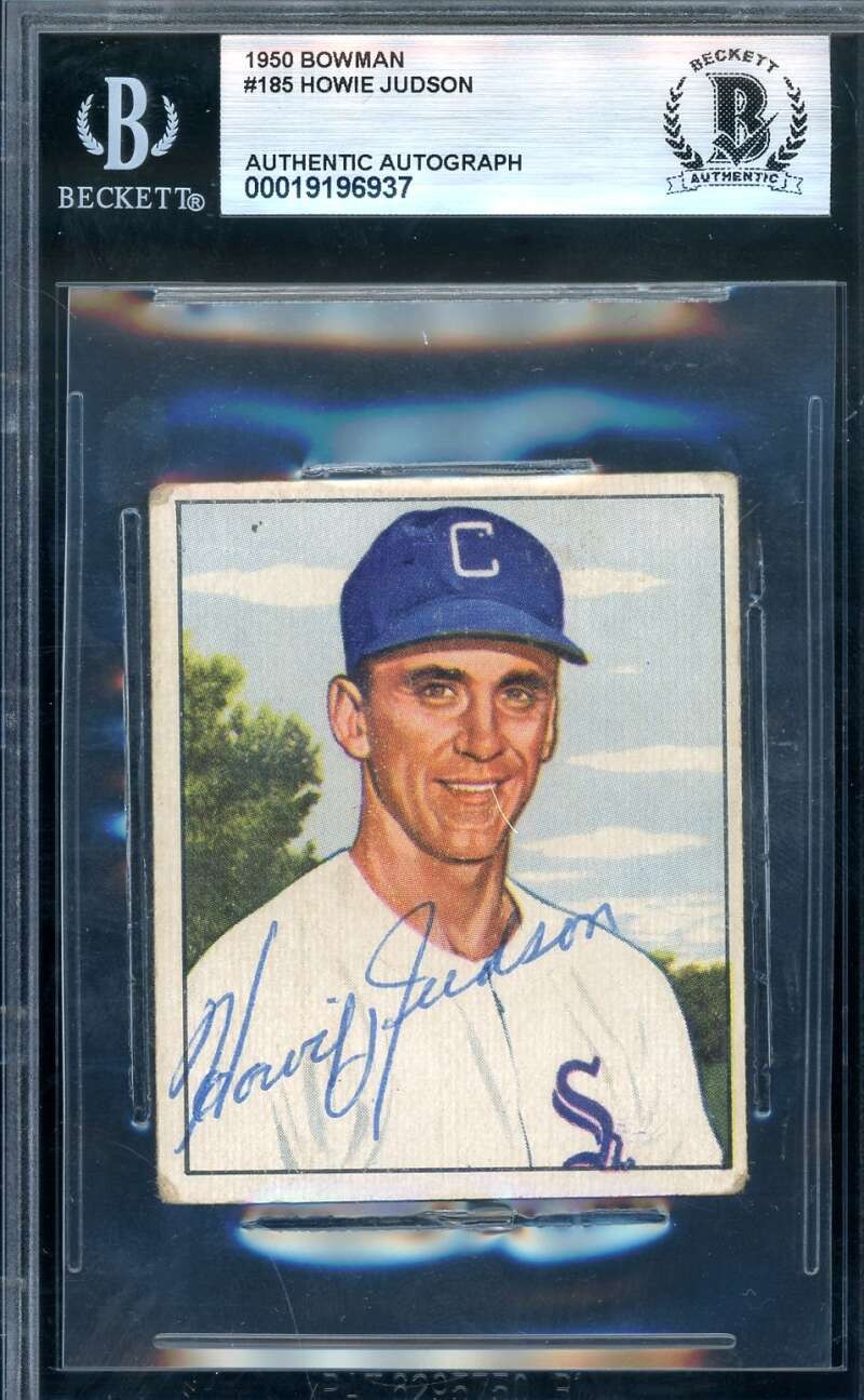 Howie Judson Beckett BAS Signed 1950 Bowman Autographed