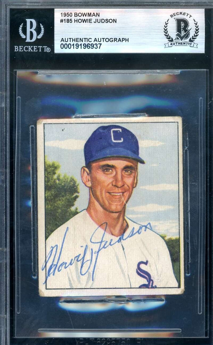 Howie Judson Beckett BAS Signed 1950 Bowman Autographed