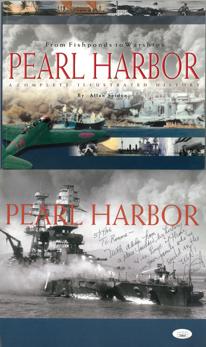 Allan Seiden signed 01 From Fishponds to Warships Pearl Harbor Book To Ron- JSA