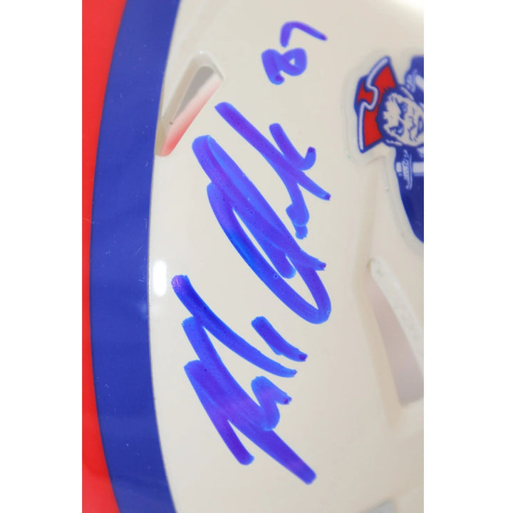 Rob Gronkowski Signed New England Patriots Mini Helmet Retro Beckett W 58340