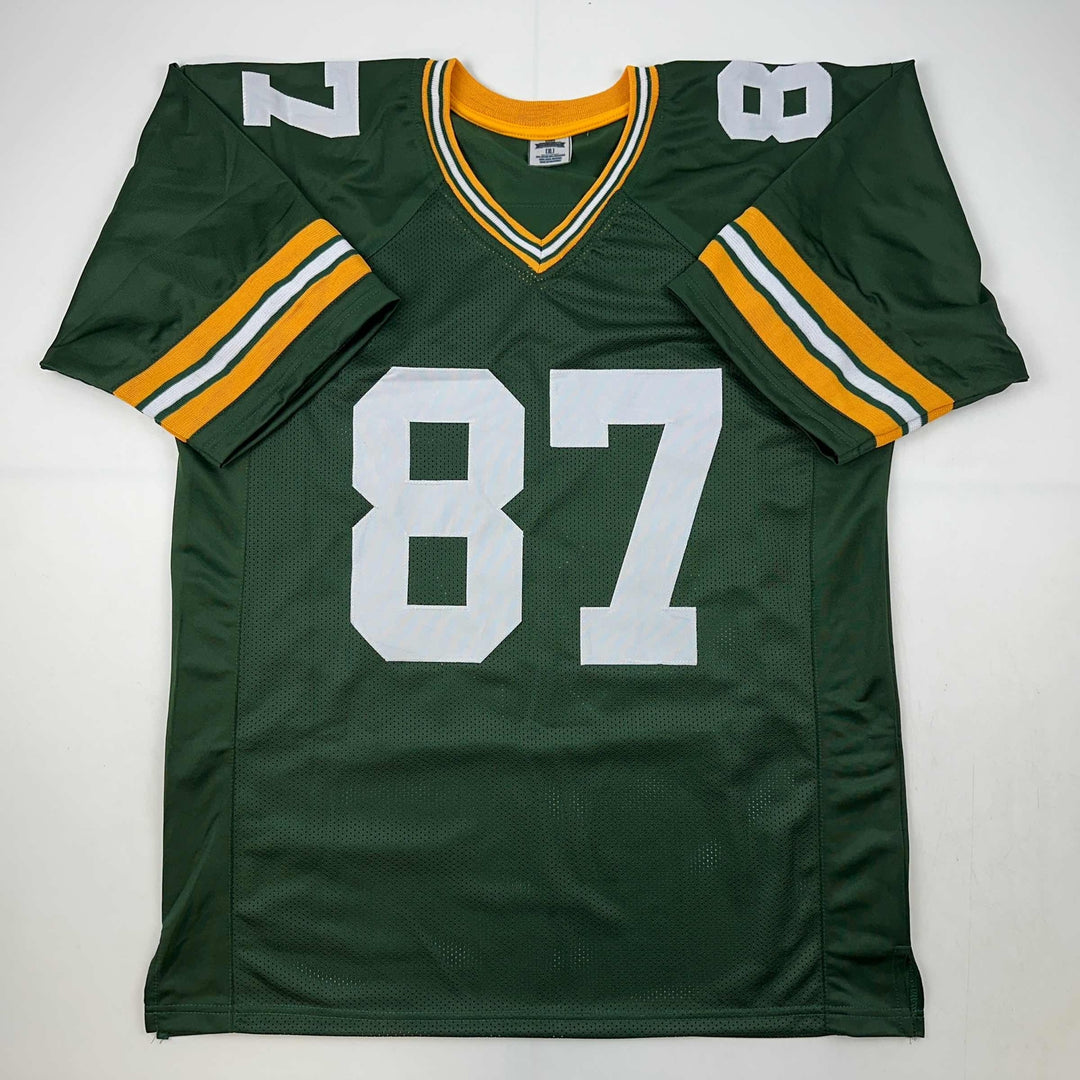 Facsimile Autographed Jordy Nelson Green Bay Green Reprint Jersey Size Men's XL