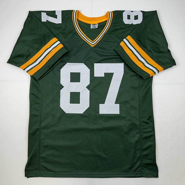 Facsimile Autographed Jordy Nelson Green Bay Green Reprint Jersey Size Men's XL