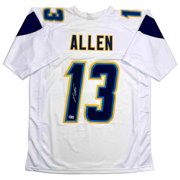 Autographed/Signed Keenan Allen Los Angeles LA White Jersey JSA COA