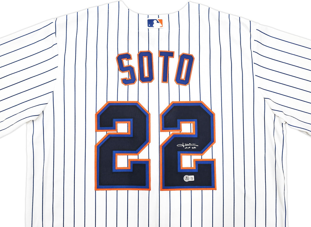 New York Mets Juan Soto Signed White Nike Jersey Size XL Beckett BAS