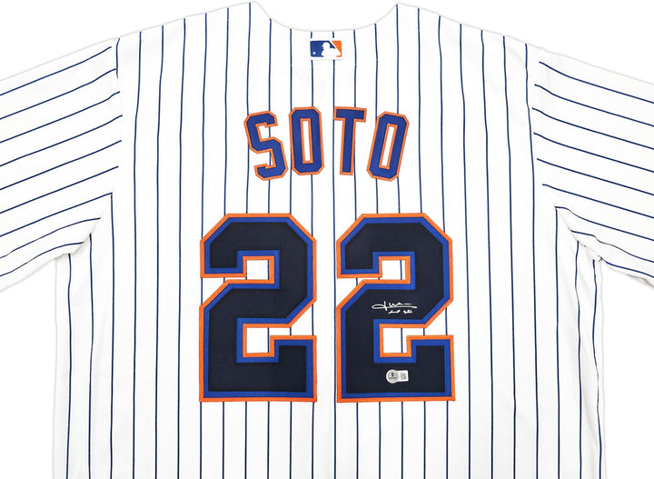 New York Mets Juan Soto Signed White Nike Jersey Size XL Beckett BAS