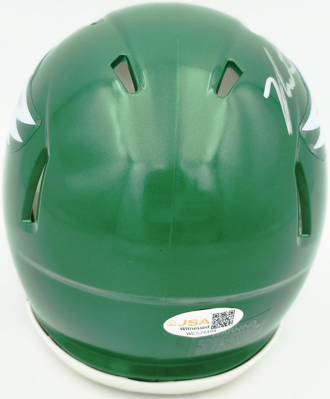 Jalen Carter Signed Eagles Kelly Green 2023 Alt Speed Mini Helmet JSA