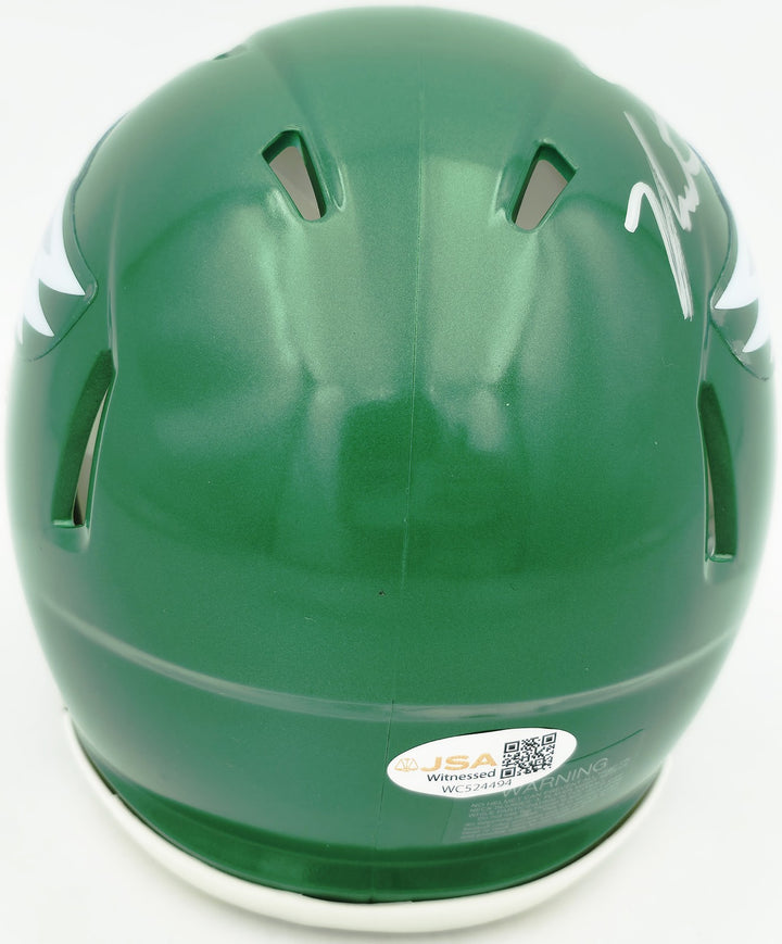 Jalen Carter Signed Eagles Kelly Green 2023 Alt Speed Mini Helmet JSA