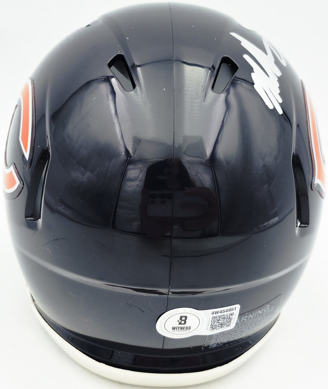 Mike Singletary Signed Chicago Bears Blue Speed Mini Helmet Beckett Witness