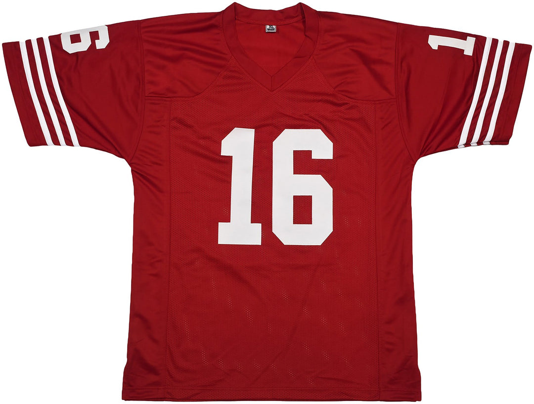 San Francisco 49ers Joe Montana Signed Red Jersey Beckett