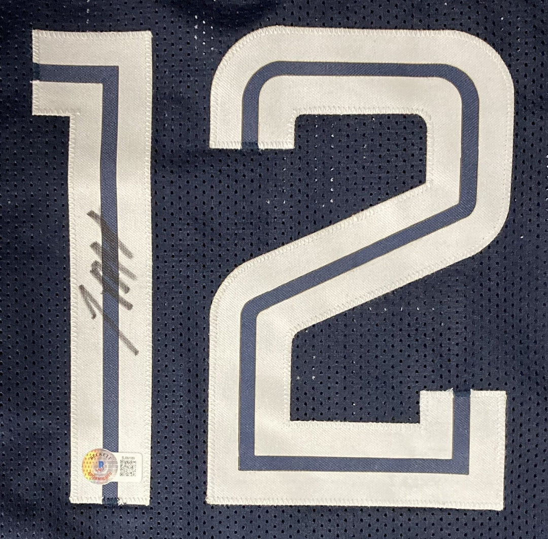 Ja Morant Signed Custom Alternate Navy Blue Pro-Style Basketball Jersey BAS