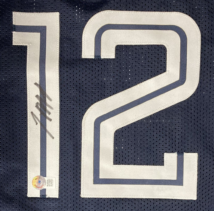 Ja Morant Signed Custom Alternate Navy Blue Pro-Style Basketball Jersey BAS