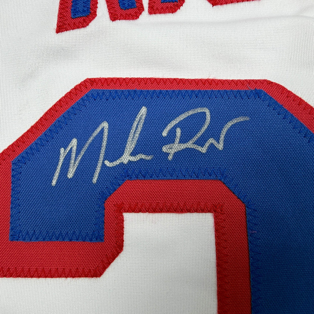 Autographed/Signed MIKE RICHTER New York White Hockey Jersey PSA/DNA COA Auto