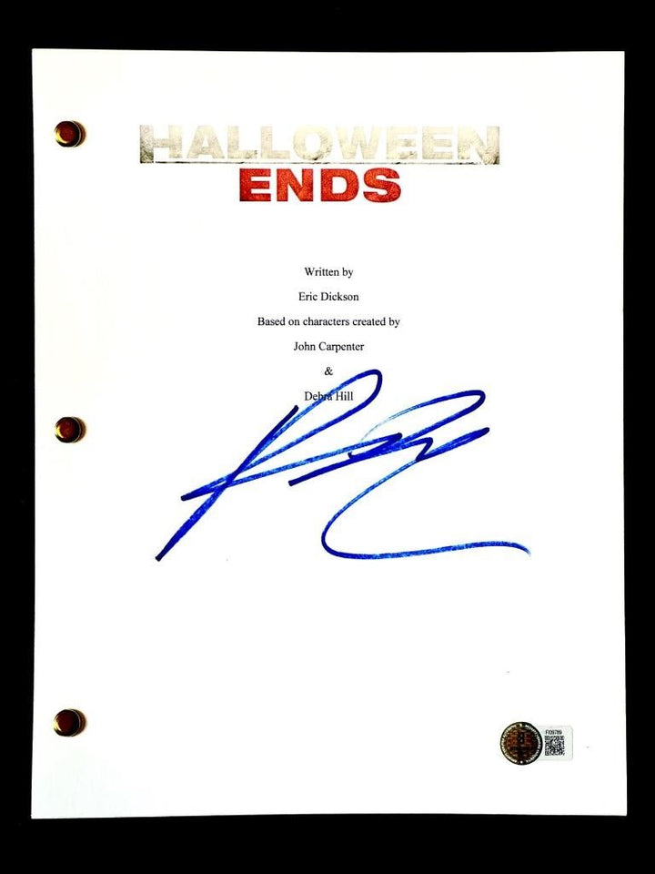 Rohan Campbell signed Halloween Ends full movie script autograph (A) Beckett BAS