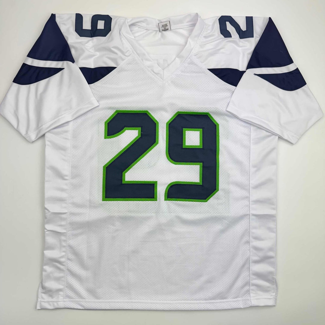 Autographed/Signed Earl Thomas III Seattle White Jersey Beckett BAS COA