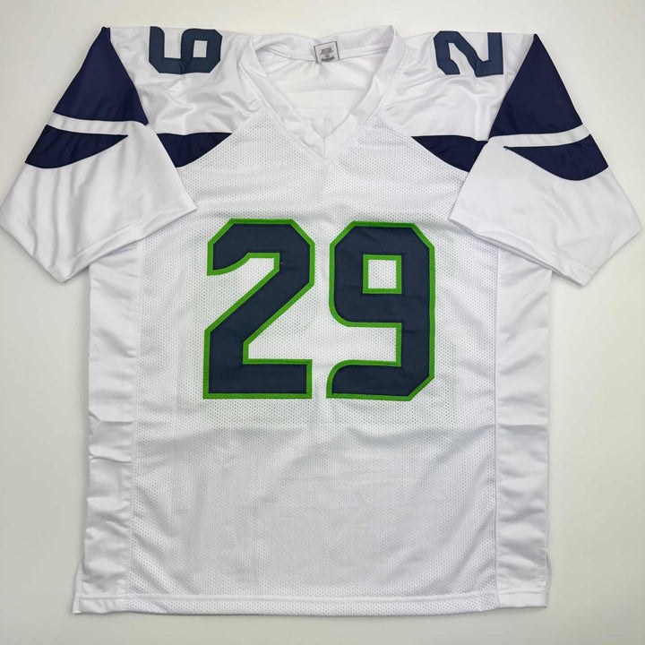 Autographed/Signed Earl Thomas III Seattle White Jersey Beckett BAS COA