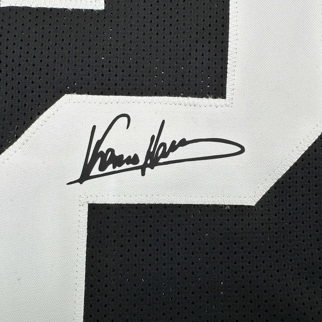 Facsimile Autographed Franco Harris Pittsburgh Black Reprint Jersey Size Mens XL