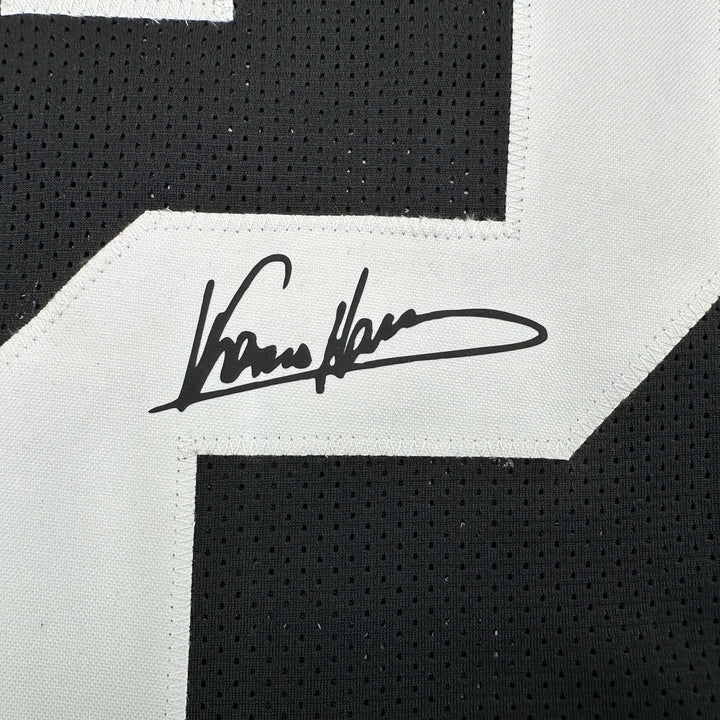 Facsimile Autographed Franco Harris Pittsburgh Black Reprint Jersey Size Mens XL